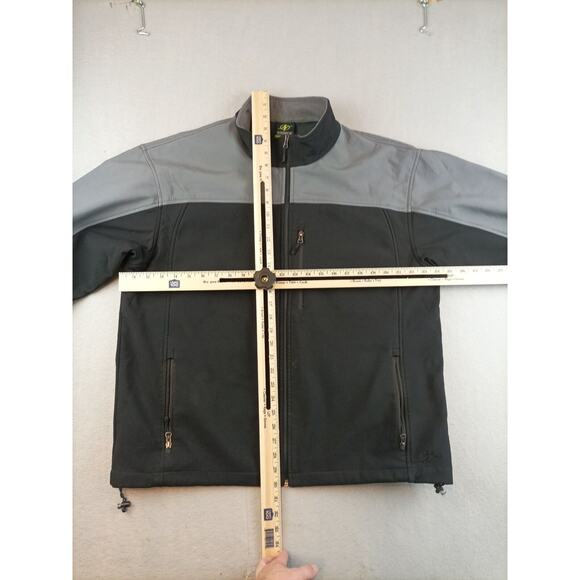 Nordictrack Mens Fleece Lined Zip Up Jacket Size XL Black Gray Winter - Picture 9 of 11